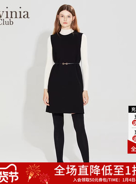 Lavinia赫本风小黑裙25春秋时尚商务通勤气质优雅修身减龄连衣裙