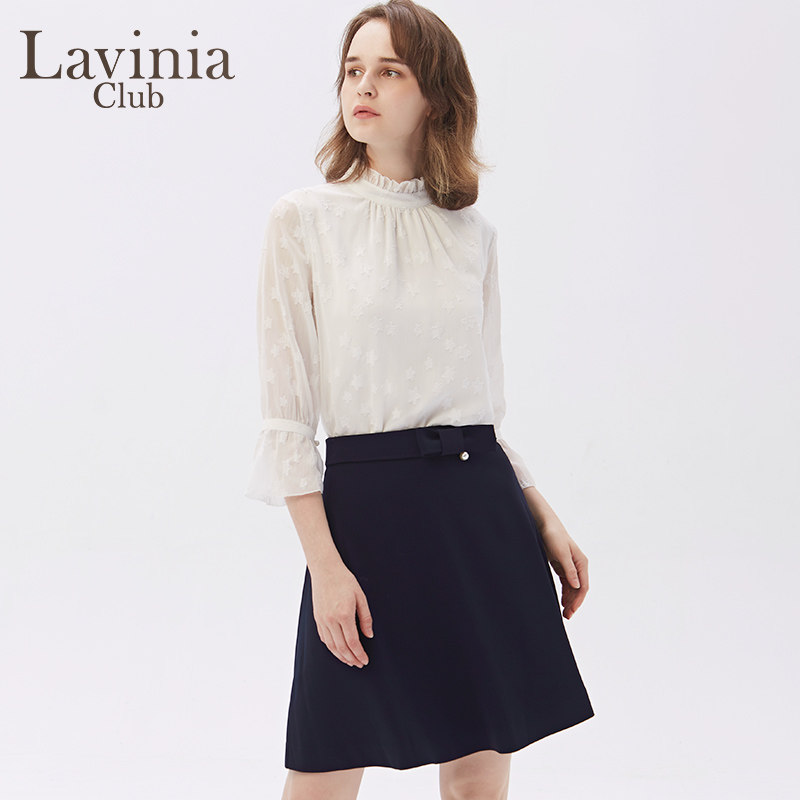 Lavinia Club拉维妮娅春装新品高腰a字裙修身显瘦半身裙LJ81QZ34|msdalam kategori Butik wanita / wanita, skirt - dari Buy2taobao.com untuk memberikan perkhidmatan ejen Taobao profesional membeli