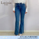 显瘦微喇裤 Lavinia 高腰修身 女夏新款 Y31K118 蓝色水洗牛仔裤