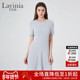 Lavinia 雾蓝色连衣裙通勤气质G43L157A 中长款 夏新款 短裙法式