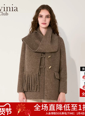 Lavinia双面呢大衣女2025冬季新款轻奢高级羊驼毛呢外套A57D108P