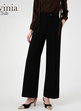 Lavinia优雅气质通勤休闲直筒阔腿裤西装裤女春季新款J45K105