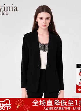 极简气质黑色西装短外套女通勤显瘦高级感西服春新款B45W06S