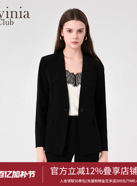 极简气质黑色西装短外套女通勤显瘦高级感西服春新款B45W06S