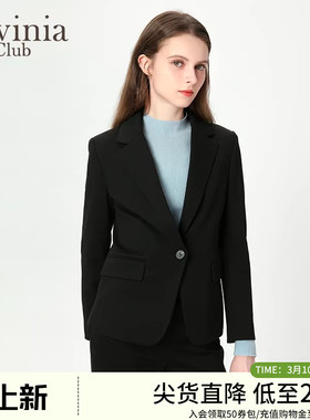Lavinia收腰西装女装秋冬新款经典雅致戗驳领西服外套J47W01