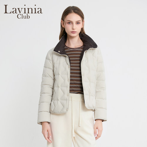 Lavinia菱格绗缝显瘦羽绒服女