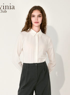 Lavinia高级感轻奢衬衫女2025秋新款极简气质职场通勤上衣Q55C110