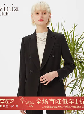 Lavinia春秋新款黑色高级感职业白领西装女通勤面试OL西装B31W03P