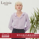 衬衣女 OL轻熟气质长袖 Lavinia拉维妮娅木耳边V领衬衫 女士春秋新款