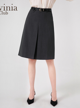 Lavinia春新款简约百搭收腰修身立裁通勤职场半身裙女R45Q105
