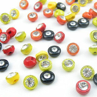 扣子暗眼红黄黑色点钻纽扣动物手工DIY眼珠子材料玩偶公仔眼睛扣