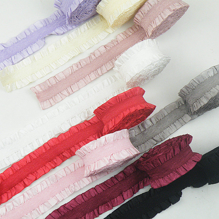 双边荷叶木耳花边弹力褶皱松紧织带蕾丝边服装辅料蝴蝶礼盒装饰带,居家布艺,花边,淘宝优惠券,粉丝福利购,淘宝优惠卷