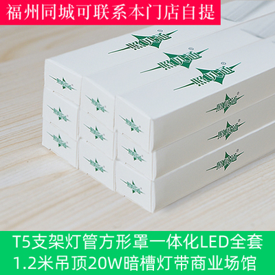 T5支架灯管方形罩一体化LED全套1.2米吊顶20W暗槽灯带雷泰亿致