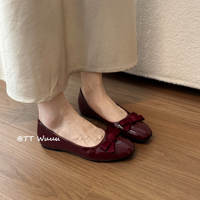 法式内增高温柔浅口单鞋女