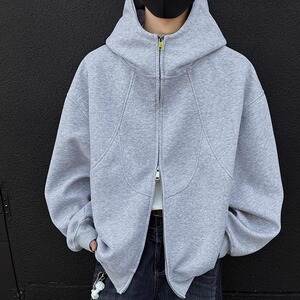 5k件+400g华棉 2026春款结构线连帽卫衣外套 高街 WY605 特P38图片