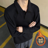 1w+420g曼巴棉加绒2026春款POLO翻领长袖T恤高街T2599-JR特P19，男装T恤，电商A030