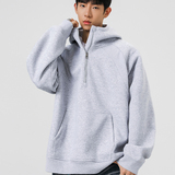 1w件+420g华棉2026春款拼螺纹半拉链套头卫衣无影墙WY606P45，男装卫衣，电商A030