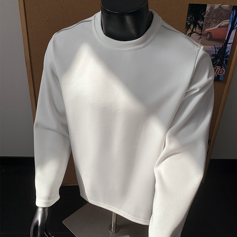 2000件+320g新款设计感宽松长袖拉链T恤人台假模T2605P20,男装T恤,电商A030