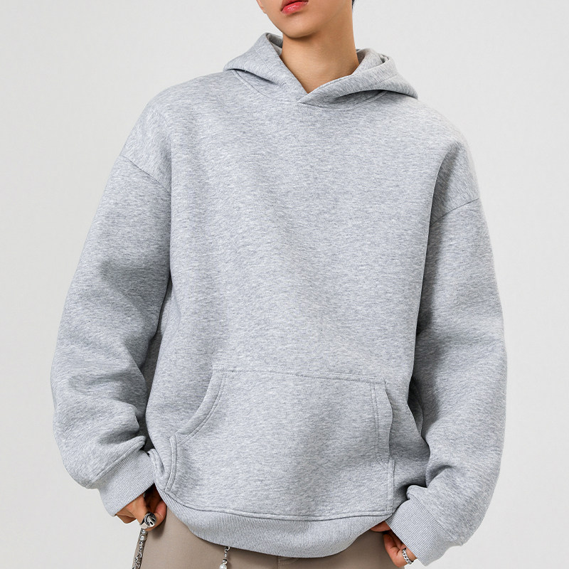 5W件+420g华棉加厚2026春款纯色连帽套头卫衣无影墙WY801特P35，男装卫衣，电商A030