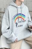 春装现货卡通彩虹卫衣男女港风大皂W6021P48控68主推差价大，男装卫衣，电商A030