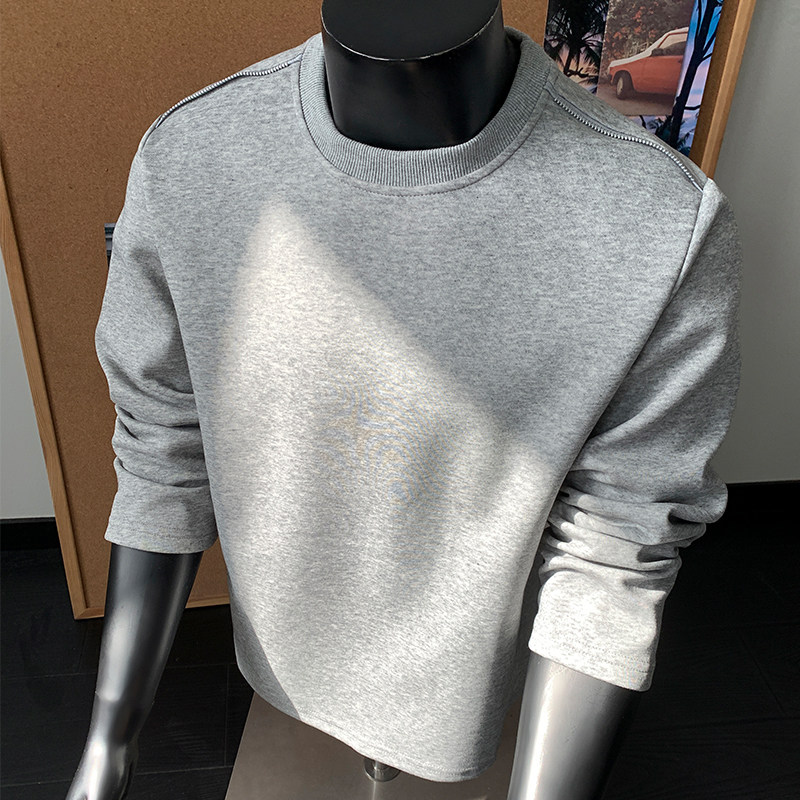 2000件+320g 新款设计感宽松长袖拉链T恤 人台假模 T2605 P20图片