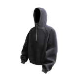 【5000+400】2025新款秋冬美式高街半拉链连帽卫衣WY606P45，男装卫衣，电商A030