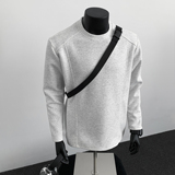 2026春款280g解构拼接长袖T恤男款打底套头华棉假模特T2596P18，男装T恤，电商A030