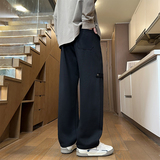 2000件+300g华棉2026春款重磅美式休闲卫裤室内模特K191P35，男装休闲裤，电商A030