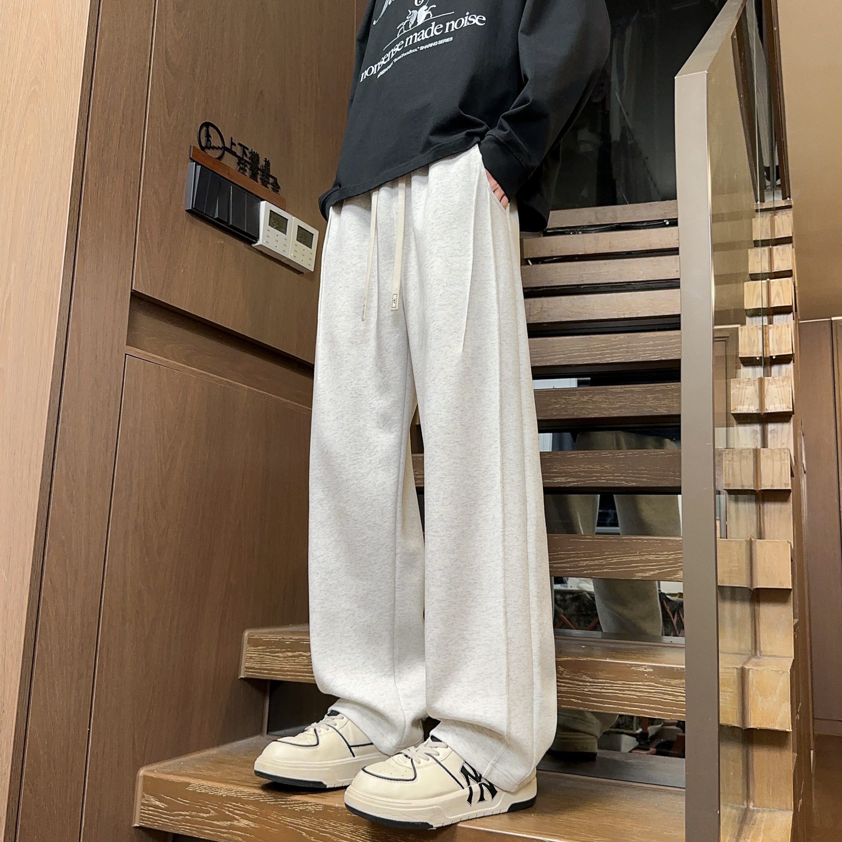 5k件+300g华棉2026春款美式设计感卫裤室内模特k192特P28,男装休闲裤,电商A030