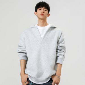 4w件+350g华棉 2026春款拼接假两件宽松套头卫衣 无影墙WY610 P38，男装卫衣，电商A030