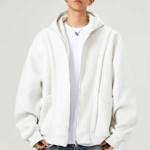 5k件+420g华棉2026春设计感双拉链连帽卫衣外套无影墙 WY607特P45，女装短外套，电商A030