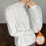 1w件+280g加绒款德绒宽松基础长袖打底室内模特T2601-JRP16.5，男装T恤，电商A030