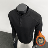 4000件+2026春款420g华棉加绒竖领亨利领长T假模特T2595-JRP20，男装卫衣，电商A030