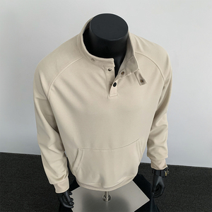 2k件+320g华棉2026春款休闲美式打底立领卫衣 假模特 WY780 P35，男装T恤，电商A030