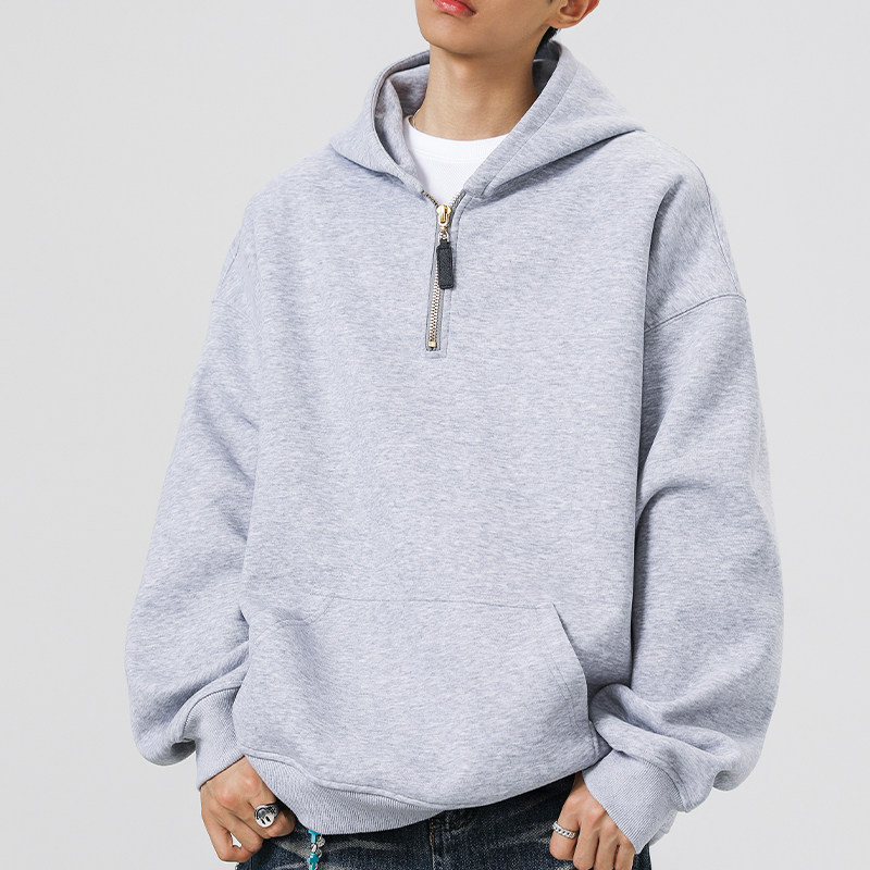 5k件+350g华棉2026春款半拉链连帽套头卫衣无影墙WY608特P35，男装卫衣，电商A030