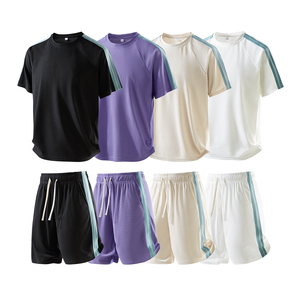 2千件冰晶格220g2026春款运动套装运痞帅两件套 模特TZ2552 特P28，男装休闲套装，电商A030