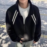 1w件+330g华棉2026春拼接连帽两侧条纹卫衣高街WY613P38，男装卫衣，电商A030