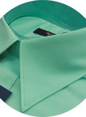 工帝雅GDY2000年经典款男式修身衬衫 韩版口袋 蓝色斜纹 长袖衬衣