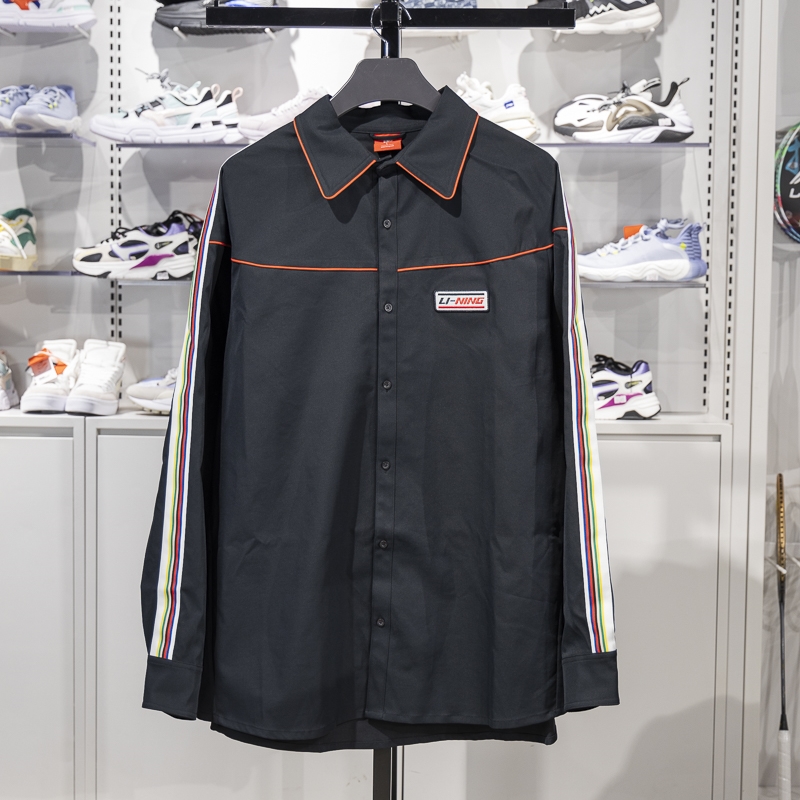 李宁休闲衬衫宽松透气