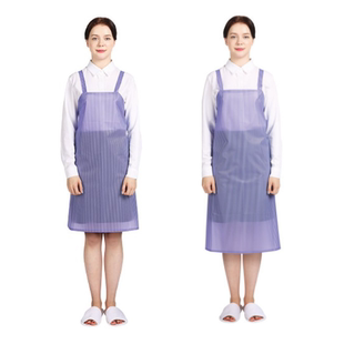 韩国进口半透明防水防油条纹围裙咖啡店餐馆服务员工作服厨房餐饮