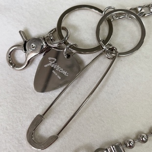 潮流时尚设计机车朋克装饰链条大别针锌合金挂链包袋服装裤挂链子