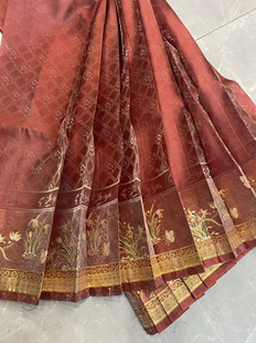 原创设计【十二花神兰花】明制仿妆花织金面料汉服马面裙