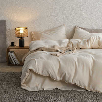 皱皱纱软糯亲肤全棉四件套