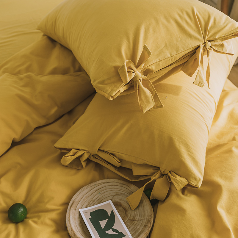 绑带全棉枕套小清新少女风一只