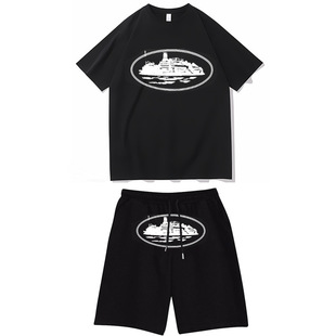 套装 嘻哈服饰棉衣 运动裤 cortiz恶魔岛T恤欧美街头男女通用运动衫