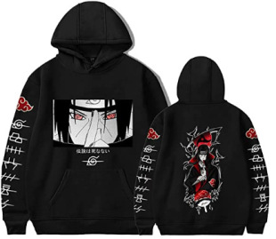 hoodie 加绒宽松春秋外套卫衣 套头连帽衫 Naruto火影忍者宇智波鼬