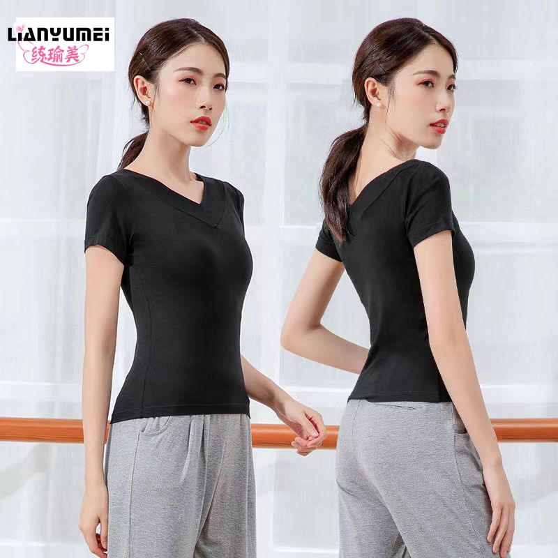 舞蹈服女艺考形体服新款舞蹈短袖