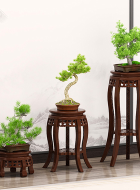 花架塑料多层室内中式仿实木花架子阳台客厅落地绿箩花盆架置物架