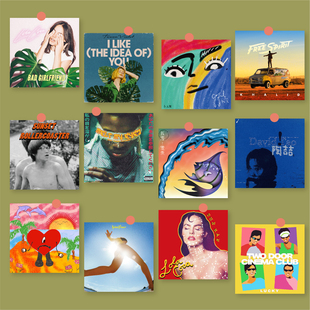 流行歌手音乐专辑封面海报卧室房间装饰画墙贴无框画贴墙画芯挂画