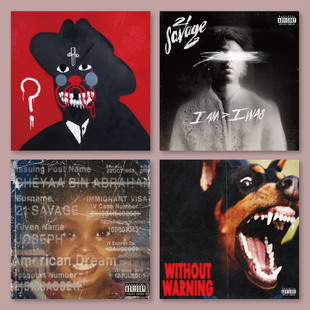 21 Savage音乐专辑封面海报说唱房间床头装饰画墙贴无框画贴墙